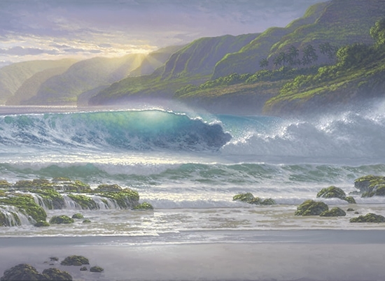 ロイ・タボラの絵画作品　タイトルは、夜明けの瞬間に